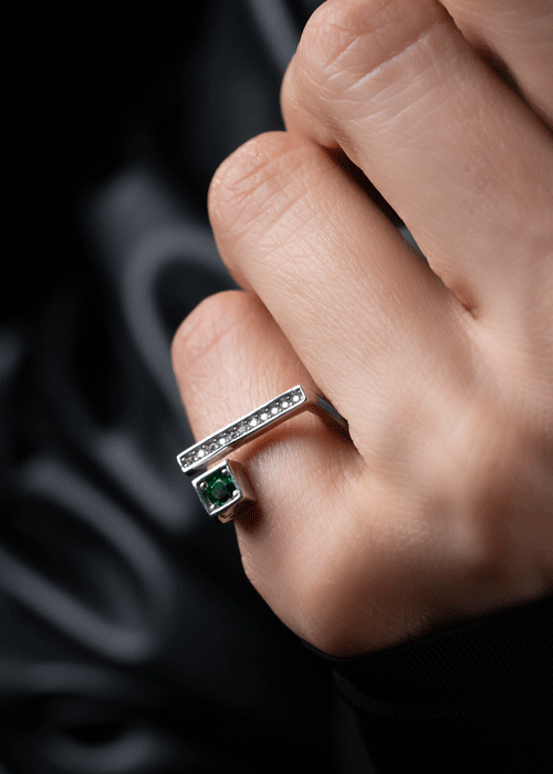 Cupid X Emeralds Ring