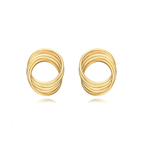 Spiral Circle Earrings