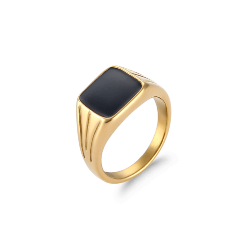 Black Square Onyx Ring