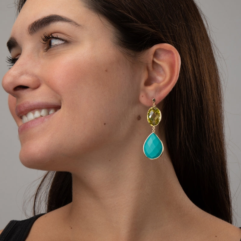 Turquoise-Lagrima Earrings