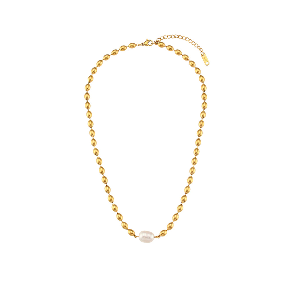 Pearl Dot Chain Necklace