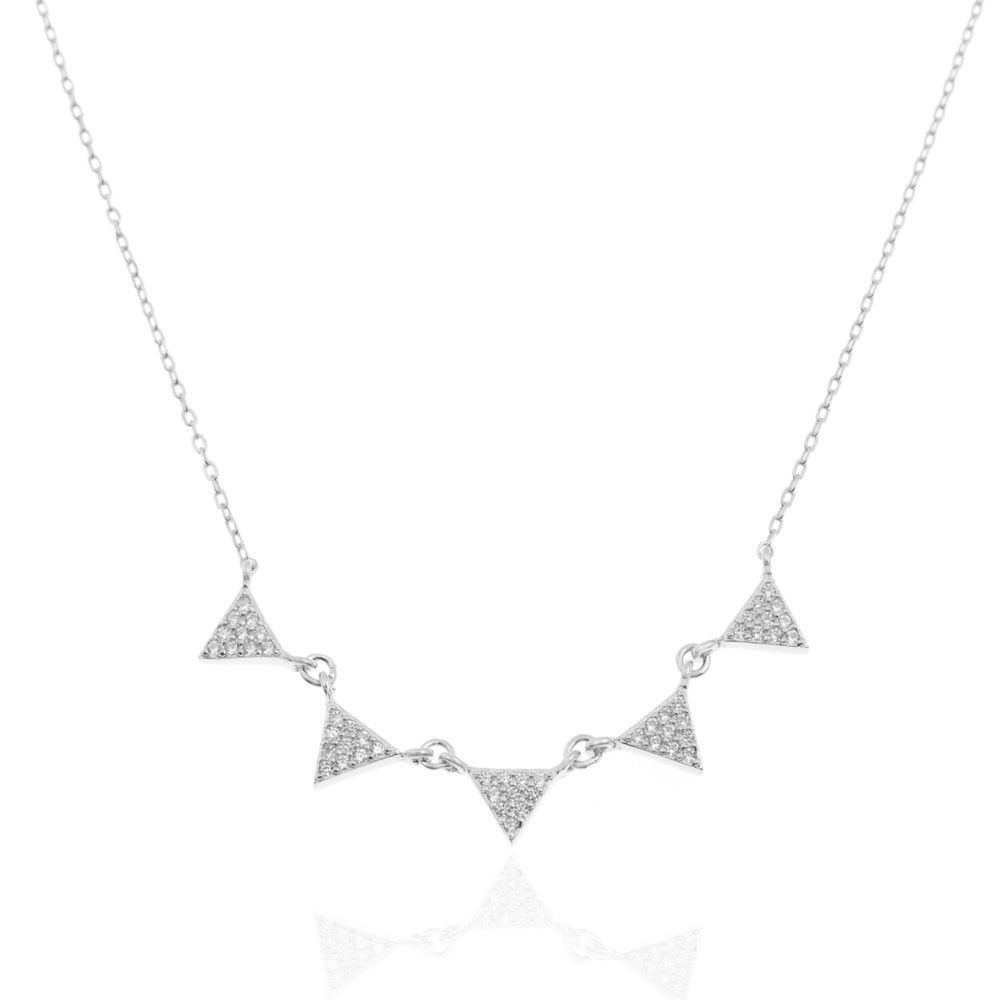 Triangle Zircon Necklace