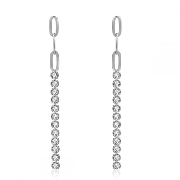 Chain Zircon Earrings