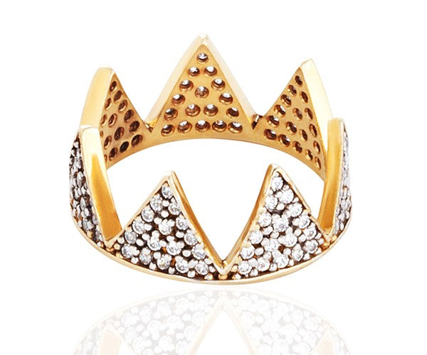 Hestia Full Zircon Crown Ring